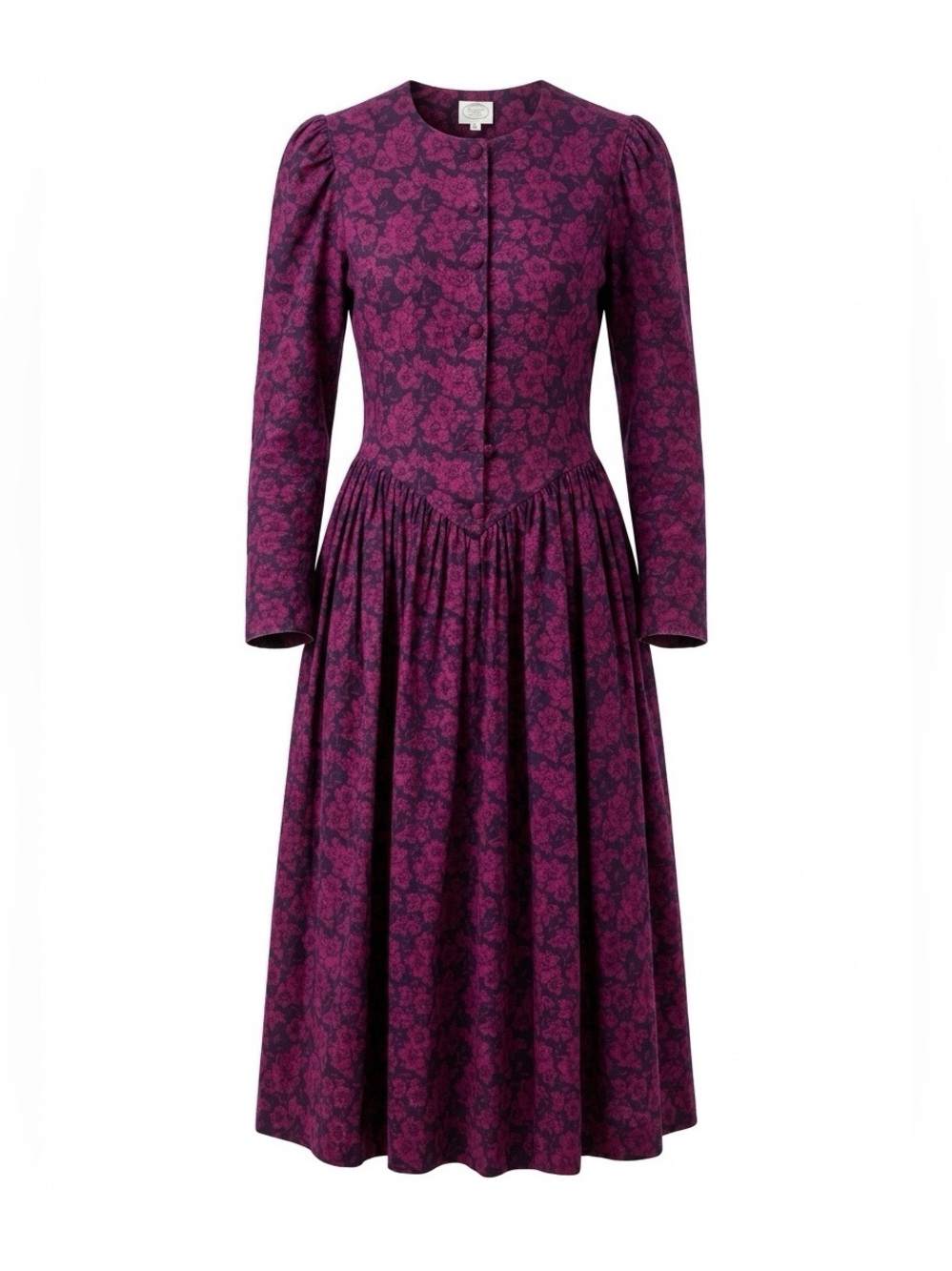 Laura Ashley Vintage purple Flower Dress - size 10